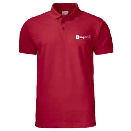 Polo homme rouge brodé coeur
